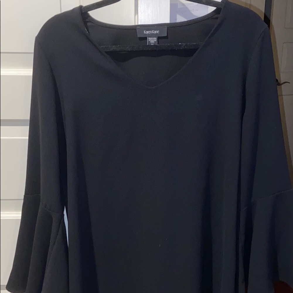Black flare dress